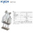 凯宇气动（KYCH）MGQM/L薄型带导杆三轴气动气缸20-25/10-200 MGQM 20*20