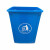 富都华创 无盖长方形大垃圾桶蓝色10L商用餐饮大号厨房户外垃圾箱学校大容量  FDHC-LJT-02