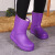 适用冬季棉靴加绒雨鞋保暖加厚防滑防水工作外穿泡沫轻便一体时尚 902紫色 36/37