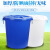 大号垃圾桶带盖户外家用特大号商用厨房无盖圆桶环卫潲水桶带轮子 65升蓝色无盖（加厚款）