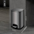 TTXC 不锈钢脚踏式垃圾桶脚踩带盖家用厨房卫生间商用大号30升50L 8L-黑金【卧室/书房】