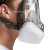 橙央6800防毒面具 喷漆化工农药装修防粉尘硅胶防尘毒全面具防护面罩 面具主体(不含配件)