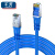 千天（Qantop）工程级超五类屏蔽成品网线 蓝色双绞线成品 0.5米 QT-W507H