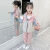 乔僖枫童女童套装网红春秋装两件套中大童儿童装女孩衣 粉色 套装 110 建议身高105cm左右