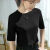 YGRP单/两件装螺纹色五分袖t恤女夏季修身内搭圆领莫代尔上衣 黑色莫代尔 3xl 135-150斤