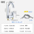 毓能 卫生间洗脸盆双孔水龙头冷热洗手台盆旋转龙头 铜体大弯+80cm管