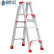 穆运梯子人字梯折叠伸缩加厚铝合金人字梯室内多功能伸缩楼梯工程梯装修脚架梯（2米高红加强加固款 （1.2米高红）