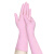 帮手仕 一次性加长12英寸粉色丁腈手套无粉 抽取式检查隔离劳保实验室家务卫生清洁防护 30只/包共40包 M码
