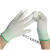 PU浸塑胶涂指 尼龙手套劳保工作耐磨防滑 劳动干活薄款胶皮手套 绿色涂指手套(12双) S