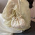 袋鼠（KANGAROO）轻便斜挎单肩手提包中国风古风日常汉服配饰包袋手工蕾丝绣花布艺 玫红色