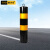 格圣奇钢管警示柱道路安全隔离柱反光防护桩地桩C5529活动款高50cm