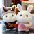 卡奇雅（KAQIYA）兔年吉祥物公仔小白兔玩偶毛绒玩具兔子娃娃2023新年礼物女生可爱 红福字毛衣+小黄包 35厘米(普通包装)