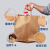 贝傅特 牛皮纸手提袋  商用打包外卖奶茶烘焙纸质包装袋 升级黄牛25*25*25cm100只