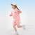 JELLYBABY【2024夏季上新】女童运动套装小童凉感衣服儿童夏装潮宝宝两件套 粉色 110CM