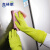 克林莱进口天然橡胶手套防滑专利款保洁防护清洁手套S码小号绿色 绿色 S码小号