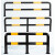 适用防撞护栏钢M型加油站U型桩道路停车位栏杆消防栓转角挡车器 M型1500*600*2.0黑黄