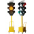 贵州红绿灯警示灯十字路口交通信号灯驾校道路施工指示灯太阳能 300-12可升降箭头灯90瓦