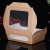 海斯迪克 HKL-37 一次性牛皮纸水果沙拉盒 双开窗食品外卖打包餐盒 饭盒 900ml(25个)