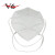 V6 6002【50只装头带型】KN95级别无纺布熔喷布防尘口罩日常使用一次性口罩 白色 1 3