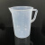 谋福 99Y 加厚PP高透塑料量杯食物分装透明刻度烧杯厨房烘培计量杯（250毫升带把）