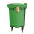 Supercloud 加厚物业小区环保分类塑料带盖医疗环卫户外垃圾桶大容量商用 绿色1100L