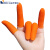 橙色防滑指套劳保耐磨耐热防痛摘菜指甲保护套点胶桔色乳胶手指套 橙色M码100个装