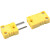 经济型K型热电偶插头插座 K型公母接头热电偶连接器 黄插头 单独普通插座（10个）