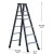 科威顿定制人字梯多功能铝合金室内折叠升降伸缩加厚工程双侧合梯楼梯子 磨砂灰双筋加厚加固款2.0米-净重11.5斤