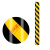 黄黑警示胶带 安全反光条  消防安全警戒线 隔离带标识 电线杆墙贴 地板贴标志 反光胶带反光膜 10cm_45.7米黄黑斜纹 现货