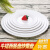 萌依儿密胺圆盘仿瓷餐具碟圆形盘子塑料白色平盘快餐盘子自助菜盘商用的 p0007-18英寸 白色