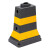 赫思迪格 柔性橡塑隔离墩 道路护栏围栏分流水马防撞桶塑料分道体 黄色PVC(8.5kg) HGJ-1003