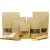 海斯迪克 牛皮纸袋 开窗自封包装袋食物坚果自立袋 16*22+4高清（50个）HKZ-139