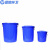 蓝鲸环卫 蓝色100L 大号加厚塑料水桶带盖圆桶储水桶大白桶蓝桶垃圾塑胶桶LJHW-9125
