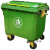 黄色废物垃圾桶转运车医院小区物业环卫清洁车660升1100L大号 1100L黄色垃圾车