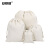 安赛瑞 帆布抽绳袋 束口棉布收纳袋 环保面粉米袋14×21cm 白色空白 10个装 2A00227