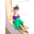 豹迹（BAOJEE）鱼儿童泳衣女童服表演裙尾巴新款公主宝宝分体欧美cosplay鱼 E38 100