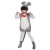 丘莱兔 万圣节演出服恐龙连体老虎表演卡通cos兔子角色扮演儿童动物服装 灰色 老鼠（无打底） 120cm