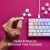 HyperX Rubber Keycaps 19键键帽游戏配件套件橡胶键帽适用大多数机械键盘 粉色