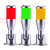 LED三色金属警示灯数控机床塔灯单层可折叠12V-24v报警信号指示灯 红绿黄12V无声常亮