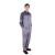 斯卡地尔夏季工作服套装 分体式长袖工装舒适高棉 CVC1401双灰 XL