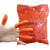 品之德  PST-044 橡胶手指套防滑教师点钞印刷劳保指头套 橙色麻点500只 M号/中号