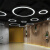 LED圆形圆环吊灯个性店铺大堂工业风圆圈工程环形吊灯 黑框-直径1500mm-144瓦