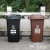 户外垃圾桶大号上海加厚分类环卫挂车大型棕色黑色干湿带盖分离箱 120L：蓝色 可回收物