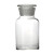 带盖药酒口大口广口透明瓶密封罐大号瓶玻璃瓶磨砂瓶化学试剂白色 30ML【白大口】