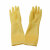 易美丽诺 LCF0781 38cm加长胶皮手套牛筋橡胶加厚防水劳保工业手套 黄色 S
