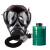 普达 防毒面具全面罩过滤式自吸防氨 硫化氨 4号P-K-3绿滤毒罐+导管PD-4003