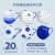 山头林村克莱因蓝口罩男潮款2021时尚版高颜值个性印花一次性夏季薄款 独立包装六色混装120只装