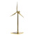 太阳能金属金属 模型风车旋转摆件 风力发电机金属 发电风车金属 金色