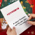 新款圣诞节贺卡儿童创意祝福感谢感恩留言卡DIY手工手写空白明信片可爱卡通平安夜 礼物节日祝福许愿卡片 对折卡-红色圣诞老人滑雪橇10套（带信封）