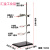 实验室铁架台大号高60厘米实验支架标准全套含十字夹铁圈加厚底座 标准铁架台一杆一座(高50cm)